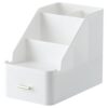 SEWOART White Mini Desk Storage Drawer Organizer with Large Capacity and Compartments, Ps Makeup Holder and Pen Holder for Office Workers and Teachers to Store and Classify Small Items