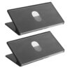 Sewroro 2pcs Double-Sided Plastic Name Plate for Desk 8x4" Triangular Tent Card Holder, Compact and Reusable Table Name Plate Display for Office, Business, and Flexible Meeting