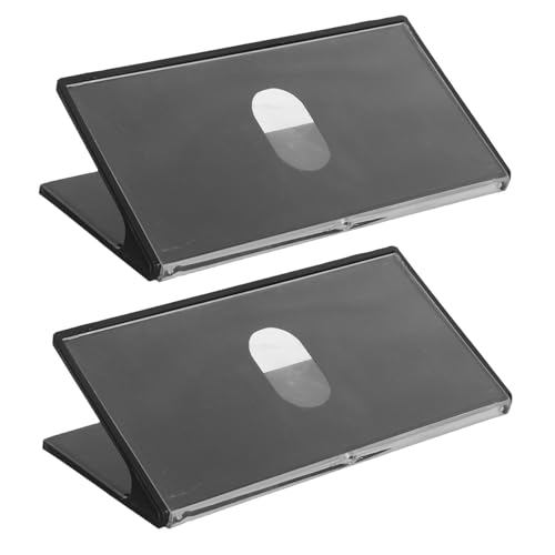 Sewroro 2pcs Double-Sided Plastic Name Plate for Desk 8x4" Triangular Tent Card Holder, Compact and Reusable Table Name Plate Display for Office, Business, and Flexible Meeting