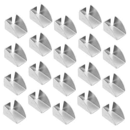 Sewroro 30pcs Silver Iron Shelf Support Clips for Cabinets and Office Shelving Units, Tool-Free Adjustable Bracket Supports Polished and Deburred Edges, for Office Environments
