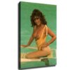Sexy Topless Woman Sits on a Beach Chair in the Ocean Vintage Risqué Postcard Poster Modern Aesthetic Picture Wall Art Home Office Decoration Painting Holiday Gift (08×12inch-Unframed)