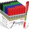 SFAIH 4 Colors Permanent Markers Bulk - 100 Pack, Black Green Blue Red