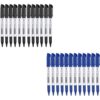 SFAIH Black + Blue Dry Erase Markers Fine Tip,Standard Set For Office Teams, Teachers, Classrooms, Training Sessions | Low-Odor