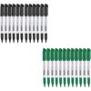 SFAIH Black + Green Dry Erase Markers Fine Tip,Standard Set For Office Teams, Teachers, Classrooms, Training Sessions | Low-Odor