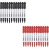SFAIH Black + Red Dry Erase Markers Fine Tip,Standard Set For Office Teams, Teachers, Classrooms, Training Sessions | Low-Odor