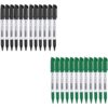 SFAIH Fine Tip Dry Erase Markers - 24 Pack Black + Green Whiteboard Erasable Markers Bulk for Kids Adults, Ideal for Classroom School Office Home Use on White Board, Non-Toxic Easy Clean