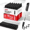 SFAIH Fine Tip Dry Erase Markers - 72 Pack Black Whiteboard Erasable Markers Bulk for Kids Adults, Ideal for Classroom School Office Home Use on White Board, Non-Toxic Easy Clean
