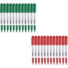 SFAIH Green + Red Dry Erase Markers Fine Tip - Whiteboard Markers Standard Set For Sustainability, Sports Coaching, Financial Charts & Boards | Low-Odor
