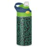 Sgaesgte Neon Bubbles 12oz Kids Water Bottle Insulated Straw Cup