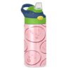 Sgaesgte Pastel Pink Bubbles 12oz Kids Water Bottle Insulated Straw Cup