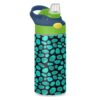 Sgaesgte Teal Bubbles 12oz Kids Water Bottle Insulated Straw Cup