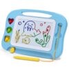 SGILE Magnetic Drawing Board for Kids, Toddlers Toys for 1 2 3 4 Year Old, Etch & Sketch Pad with 3 Stamps, Learning and Educational Toys for Boys Girls Gift, 25 x 18 CM (10 × 7 in), Sky Blue