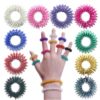 SGQTAYHL 10PCS Spiky Sensory Finger Rings Stress Relief Fidget Ring
