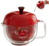 -Shaped Double-Layer Salad Spinner: Hand-Crank Colander & Dryer with Detachable Basket for Home,Camping,Picnic