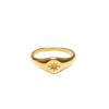 Shapes Studio 18K Gold Plated Titanium Starburst Hexagram Signet Ring, Minimalist Vintage Styled Ring, Stackable Ring, Women Jewelry, Star Band Ring, Pinky Ring, Never Tarnish (5)
