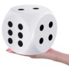 Shappy 6 Inches Foam Dice Fun Filled Large Educational Toy Kawaii Giant Dice Decorative Eva Foam Jumbo Cube Big Square Building Blocks for Game Nights Learning Sessions(White,1 Pc)