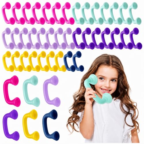 Shappy Bulk Whisper Reading Phones 36 Pcs Whisper Auditory Feedback Phone Hear Myself Sound Speech Therapy Tool Classroom Manipulative for Kids Accelerate Reading Fluency Pronunciation(Rainbow Color)