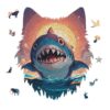 Sharks Puzzles for Adults, 175 Pieces, Wolf Shape