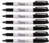 Sharpie Black Markers, Fine Point Tip, Permanent Markers, 7-Count