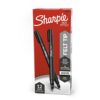 Sharpie Felt Tip Pens, Fine Point (0.4mm), Felt Tip Markers, Black, Journaling, Art, Drawing, Teacher, Back to School,12 Count (Pack of 12)