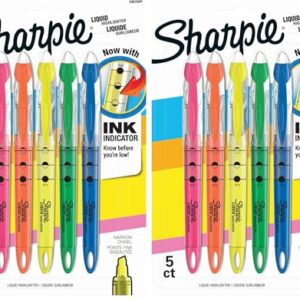 SHARPIE Liquid Highlighters, Chisel Tip, Office, Classroom, Desk, School Supplies, (Pack of 10)