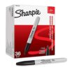 Sharpie Permanent Marker Fine Point,Fine Point Black Permanent Marker Quick Drying/Waterproof - 36 Count (1 Pack)