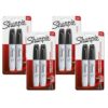 Sharpie Permanent Markers, Chisel Tip, Black, 8 Count