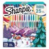 Sharpie Permanent Marker Set | Limited Edition Holiday Colour Assortment | Fine Point | 25 Marker Pens