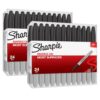 Sharpie Permanent Markers, Fine Point, Black, 48 Count