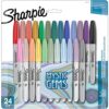 Sharpie Permanent Markers Fine Point Featuring Mystic Gem Color Markers Assorted 24 Count (Pack of 6)
