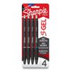 Sharpie S-Gel Gel Pens, Black Barrel, Medium Point (0.7mm), Assorted Ink Colors, 4 Count - Writing, Note-Taking, Journaling, School Supplies