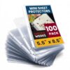 Sheet Protectors 5.5 x 8.5, 100 Pack Heavyweight Clear Mini Binder