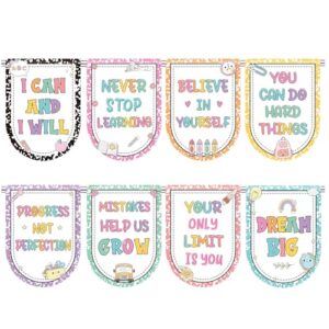 Shejdgart 8 Pcs School Classroom Curtains for Windows Motivational Curtains