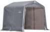 ShelterLogic 8' x 8' x 8' Shed-in-a-Box All Season Steel Metal Peak Roof Outdoor Storage Shed with Waterproof Cover and Heavy Duty Reusable Auger Anchors