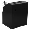 SHERCHPRY Donation Box with Reduced Replacement Frequency with Lock and Slot Black Metal Secure Suggestion and Ballot Box Sleek and Sophisticated Design for Classroom and Office Use