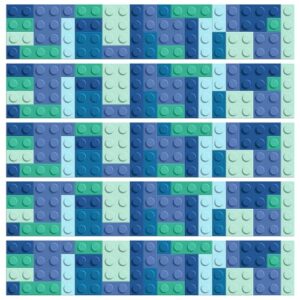 Sherr 50 Pcs 55.83 Ft Building Block Bulletin Board Borders Colorful Borders Trim for Back to School Bulletin Board Nursery Room Chalkboard Whiteboard Decoration(Blue)