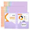 SHFUFU Wheat Straw Folders with Pockets, Durable Natural Fiber 2 Pocket Folders, Tear Resistant & Heavy Duty, Letter Size for School & Office (18 Pack, 3 Hole)