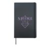 Shine Like A Diamond Purple Gem Inspirational Motivation Hardcover Journal, Black