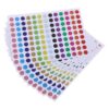 SHINEOFI 100 Sheets Colorful Laser Self-Adhesive Dot Labels Compact Round Coding Stickers with Shiny Sparkle Design, for Festive Decorations and Student Behavior Charts,