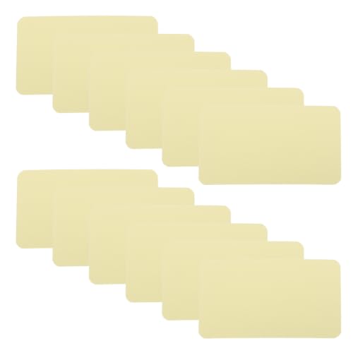 SHINEOFI Blank Flash Cards for Organizing Yellow 100pcs with Rounded Corners, 3x2 Inch Portable Paper Study Cards Compact Unruled Matte Finish Notecards for Students and Office Workers