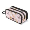 SHJI Dogs Flowers Pencil Case Large Big Capacity Pencil Bag for Girls Boys Pen Bag Stationery Pouch Zipper for College Students School Office