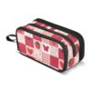 SHJI Gingham Dots Hearts Strawberry Pencil Case Large Big Capacity Pencil Bag for Girls Boys Pen Bag Stationery Pouch Zipper for College Students School Office