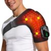 Shoulder Heating Pad with Massage, Cordless Heated Shoulder Wrap for Pain Relief, Rechargeable Shoulder Brace for Rotator Cuff, Portable 6 Heat & 3 Vibration Shoulder Massager