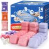 Shower Steamers Aromatherapy 24 Pack, Lavender Rose & Freesia Shower Bombs for Women, Bath Steamers for Shower Spa Relaxation, Self Care Gifts for Women, Birthday Christmas Stocking Stuffers