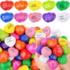 SHQDD Stress Balls, 100PCS Bulk Heart Stress Balls, Stress Balls for Adults & Kids, Motivational Quotes Soft Foam Stress Relief Squeeze Toys, Office Classroom Stress Relief Gifts, Perfect Party Favors