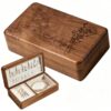 SHRDV Personalized Jewelry Box Gift for Women Custom Birthday Wooden Jewelry Case Gifts Walnut Wood Trinket Boxes Jewelry Organizer with Any Name for Wedding Mothers Day Christmas
