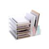 shuijingwu45 File Holder Vertical File Holder, Clear Desk Organizer and Storage Bins Holding for Magazines, Binders