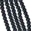 Shungite World Shungite Stone Round Beads 7 mm, 50 pcs for Jewelry Making – Authentic Karelian Shungite Loose Beads Bulk Set – Natural Black Crystal Beads DIY Bracelets Necklaces Earrings & Crafts