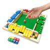Shut The Box Game, 4-Player Wooden dice Game with 8 Dice and Shut-The-Box Instructions for Kids Adults, Educational Family Game for Learning Addition & Strategy – Montessori Toy Gift for Ages 4+