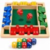 Shut The Box Math Board Game Wooden Dice Toy for 1-4 Players Kids Adults